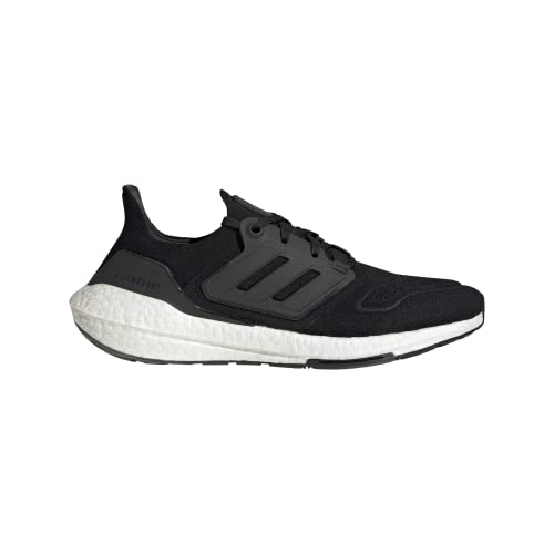 adidas Men's Ultraboost 22 Running Shoe, Black/Black/White, 10