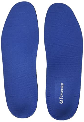 Powerstep Original Insoles, Low Profile Arch Supporting Shoe Insert, Blue/Black, Men's 9-9.5 / Women's 11-11.5