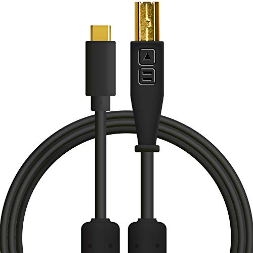 Chroma Cables: Audio Optimized 1.5M USB-C to USB-B Cable with 56K Resistor (Black)