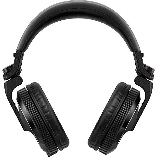 Pioneer DJ HDJ-X7-K - Closed-back Circumaural DJ Headphones with 50mm Drivers, with 5Hz-30kHz Frequency Range, Detachable Cable, and Carry Pouch - Black