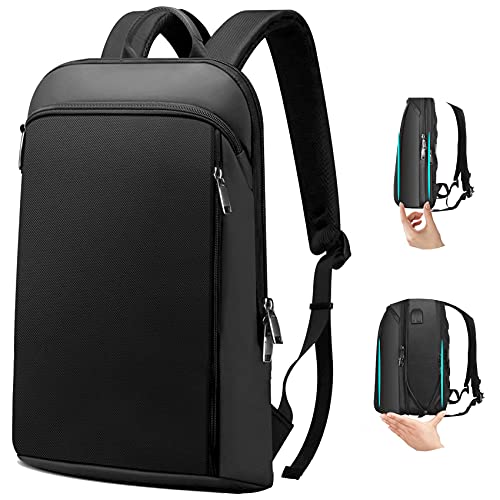 ZINZ Slim and Expandable 15 15.6 16 Inch Laptop Backpack Anti Theft Business Travel Notebook Bag with USB, Multipurpose Large Capacity Daypack College School Bookbag for Men & Women,Deep Black