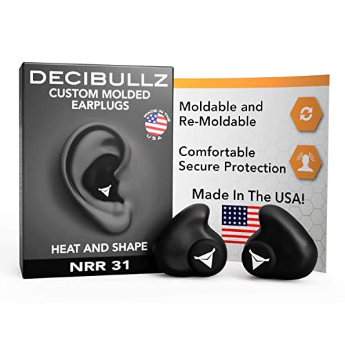 Decibullz Custom Molded Earplugs Pro Pack (Black,)