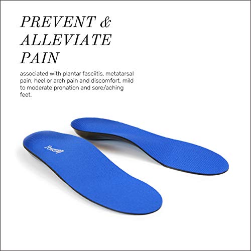 Powerstep Original Insoles, Low Profile Arch Supporting Shoe Insert, Blue/Black, Men's 9-9.5 / Women's 11-11.5