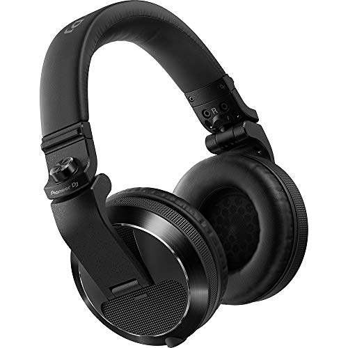 Pioneer DJ HDJ-X7-K - Closed-back Circumaural DJ Headphones with 50mm Drivers, with 5Hz-30kHz Frequency Range, Detachable Cable, and Carry Pouch - Black